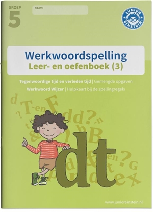 Afbeeldingen van Werkwoordspelling Deel 3 Spellingsoefeningen gemengd groep 5 Leer- en Oefenboek