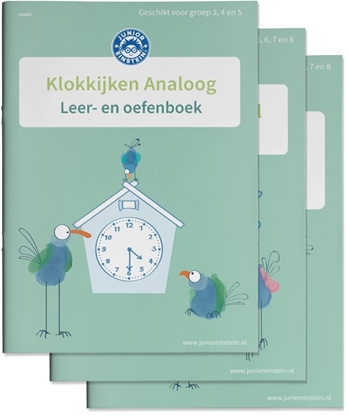 Afbeeldingen van Delen 1, 2 en 3 Klokkijken Oefenboeken Analoog en Digitaal