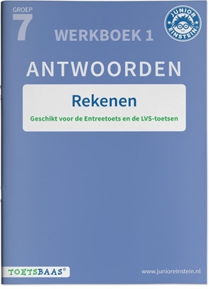 Afbeeldingen van Toetsbaas Rekenen antwoordenboek 1 groep 7