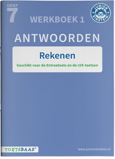 Afbeelding van Toetsbaas Rekenen antwoordenboek 1 groep 7