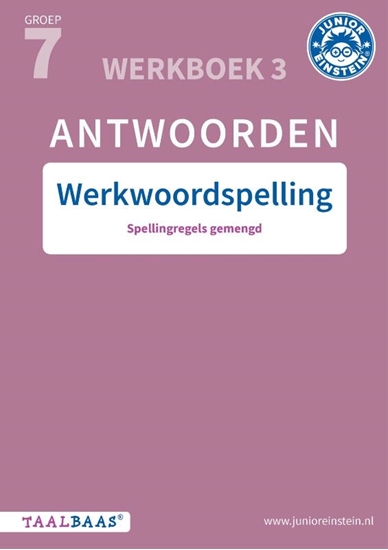 Afbeelding van Taalbaas Werkwoordspelling groep 7 antwoordenboek 3