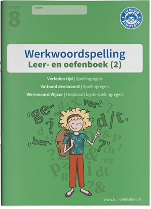 Afbeeldingen van Werkwoordspelling 2 spellingsoefeningen verleden tijd en voltooid deelwoord groep 8 leer- en oefenboek
