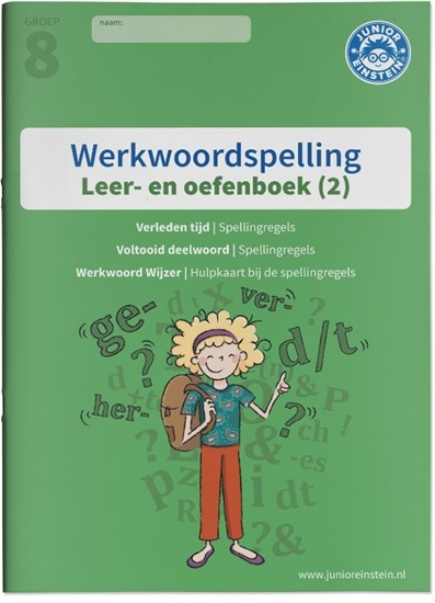 Afbeelding van Werkwoordspelling 2 spellingsoefeningen verleden tijd en voltooid deelwoord groep 8 leer- en oefenboek