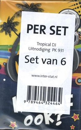 Afbeeldingen van Tropical DJ- uitnodiging PK 931 / set van 6