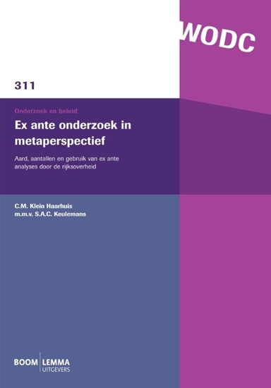 Afbeelding van Onderzoek en beleid Ex ante onderzoek in metaperspectief