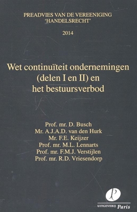 Afbeeldingen van Preadviezen Vereeniging 'Handelsrecht' Wet continuïteit ondernemingen en het bestuursverbod I en II 2014