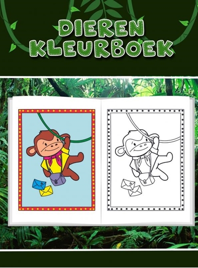 Afbeelding van Leuk dieren kleurboek voor kinderen