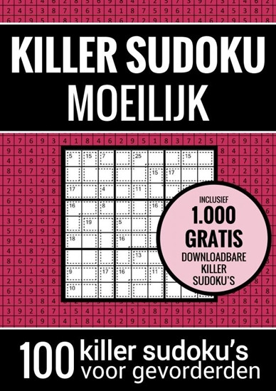 Afbeelding van Sudoku Moeilijk: KILLER SUDOKU - Puzzelboek met 100 Moeilijke Puzzels voor Volwassenen en Ouderen