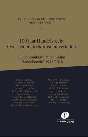 Afbeelding van Preadviezen Vereeniging 'Handelsrecht' 100 jaar Handelsrecht