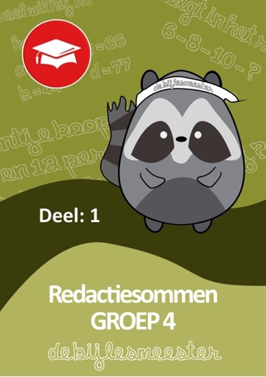 Afbeelding van Oefenboeken De Bijlesmeester Redactiesommen deel 1 groep 4