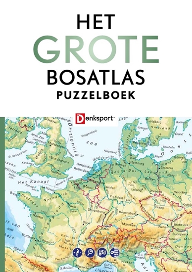 Afbeelding van Denksport Het Grote Bosatlas Puzzelboek