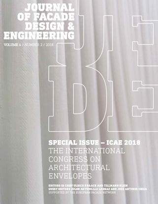 Afbeeldingen van Journal of Facade Design and Engineering The international congress on architectural envelopes Special issue-2018