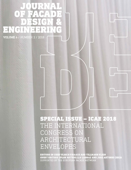 Afbeelding van Journal of Facade Design and Engineering The international congress on architectural envelopes Special issue-2018