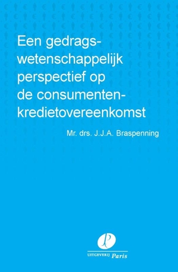 Afbeelding van Een gedragswetenschappelijk perspectief op de consumentenkredietovereenkomst