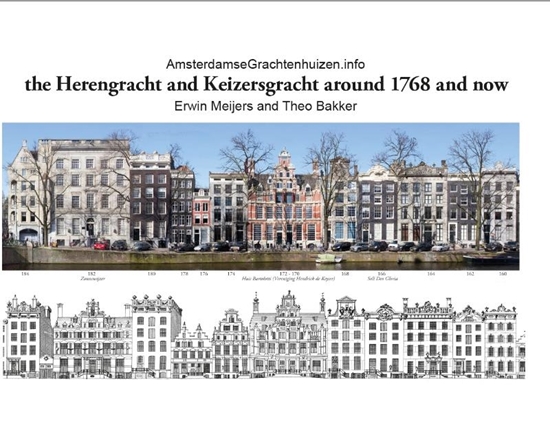 Afbeelding van The Herengracht and Keizersgracht in 1768 and now