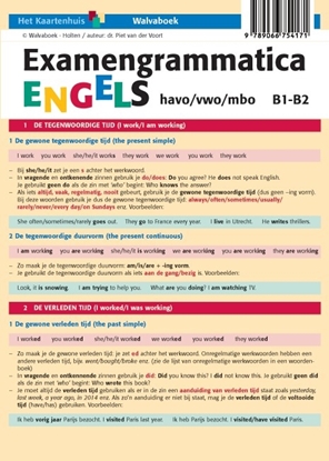 Afbeeldingen van Taalkaarten Walvaboek Examengrammatica Engels havo/vwo/mbo B1-B2
