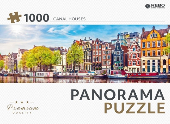 Afbeelding van Rebo legpuzzel panorama 1000 stukjes - Canal houses