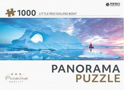 Afbeeldingen van Rebo legpuzzel panorama 1000 stukjes - Little red sailing boat