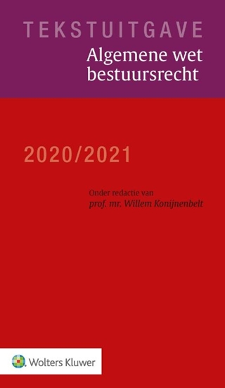 Afbeelding van Tekstuitgave Algemene wet bestuursrecht 2020/2021