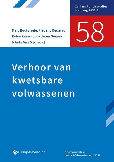 Afbeelding van Cahiers Politiestudies nr. 58 Verhoor van kwetsbare volwassenen