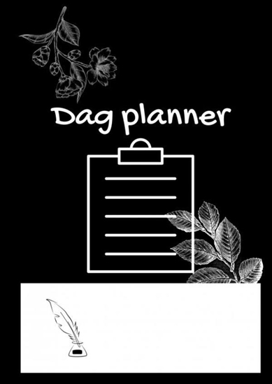 Afbeelding van Dag planner A4 zwart/wit