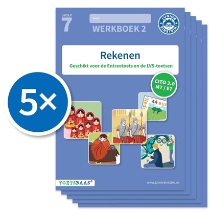 Afbeeldingen van Toetsbaas Rekenen werkboek 2 (Set van 5)