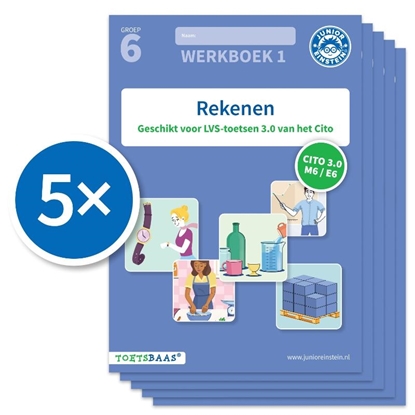 Afbeeldingen van Toetsbaas Rekenen werkboek 1 (Set van 5)