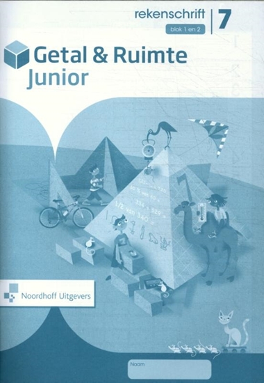 Afbeelding van Getal en Ruimte Junior groep 7 blok 1 en 2 Rekenschrift