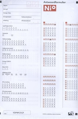 Afbeeldingen van NIO 2: Antwoordformulieren Dyslexie (25ex.)