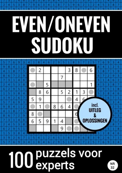 Afbeelding van Even/Oneven Sudoku - Nr. 32 - 100 Puzzels voor Experts