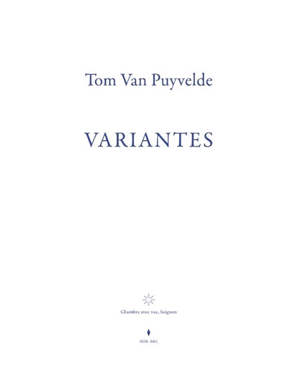 Afbeelding van Tom Van Puyvelde. Variantes