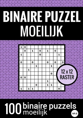 Afbeeldingen van Binaire Puzzel Moeilijk - Puzzelboek met 100 Binairo's - NR.8