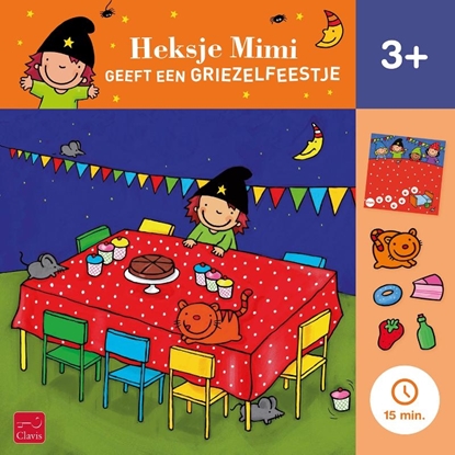 Afbeeldingen van Heksje Mimi geeft een griezelfeestje