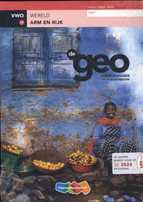 Afbeeldingen van De Geo LRN-line (SE) online in Learnbeat + boek vwo Arm en Rijk