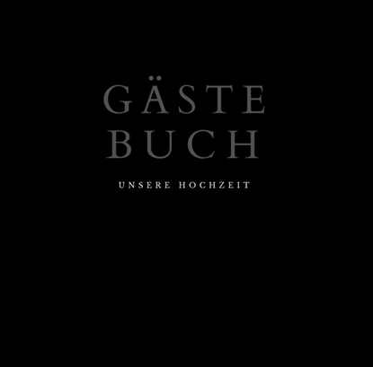 Afbeeldingen van Gästebuch "Unsere Hochzeit"- Hochzeitsgästebuch BLACK Premium Hardcover 78 Seiten