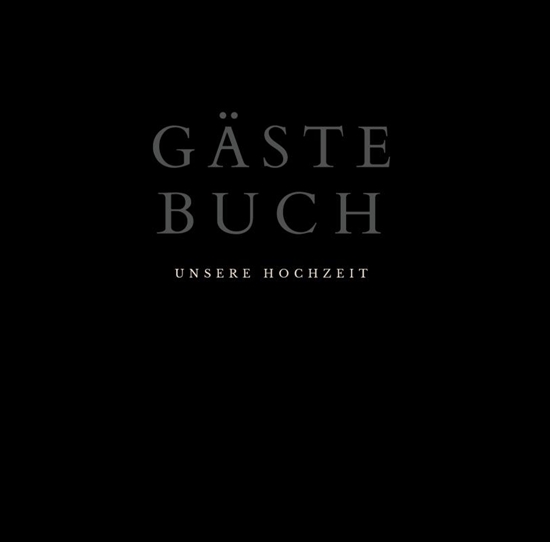 Afbeelding van Gästebuch "Unsere Hochzeit"- Hochzeitsgästebuch BLACK Premium Hardcover 78 Seiten