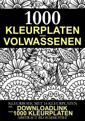 Afbeeldingen van Kleurplaat voor Volwassenen - 1.000 Downloadbare Kleurplaten: Abstract Bloem Motief