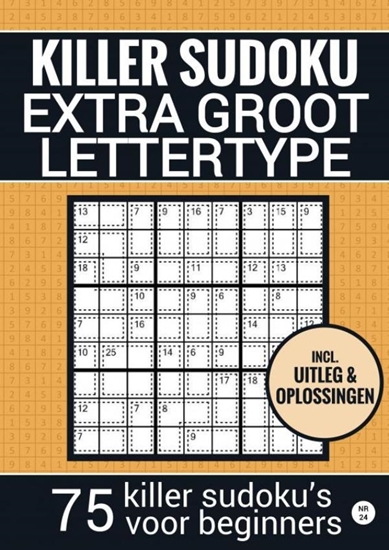Afbeelding van Puzzelboek voor Ouderen, Slechtzienden, Opa, Oma, Senioren - NR.24 - Makkelijke KILLER SUDOKU - Grootletter Type