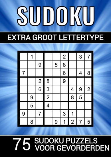 Afbeelding van Sudoku Extra Groot Lettertype - 75 Sudoku Puzzels voor Gevorderden