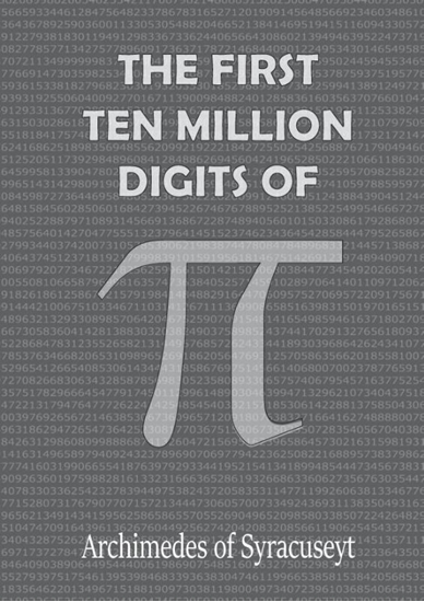 Afbeelding van THE FIRST 10 MILLION DIGITS OF PI