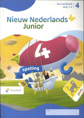 Afbeeldingen van Nieuw Nederlands Junior Spelling groep 4 blok 1-4 leerwerkboek