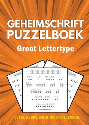 Afbeeldingen van Geheimschrift Puzzelboek - Groot Lettertype - 100 Puzzels - Incl. Uitleg, Tips en Oplossingen