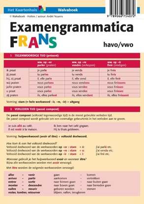Afbeeldingen van Taalkaarten Walvaboek Examengrammatica Frans havo/vwo B1-B2
