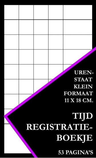 Afbeelding van Tijdregistratie Boekje - Urenstaat Klein Formaat (11 cm x 18 cm)