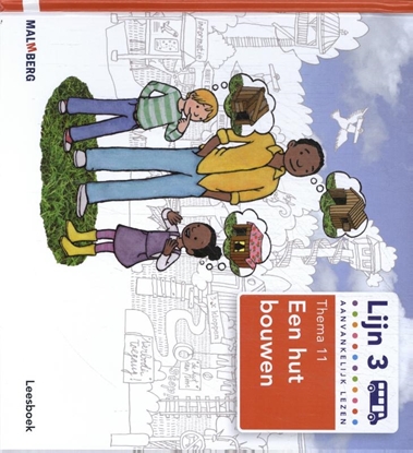 Afbeeldingen van Lijn 3 groep 3 thema 11 Een hut bouwen Leesboek