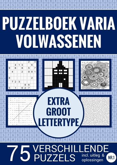 Afbeelding van Puzzelboek Varia voor Ouderen, Slechtzienden, Senioren, Opa en Oma - Extra Groot, Type XL/XXL