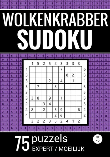 Afbeelding van Wolkenkrabber Sudoku - Nr. 42 - 75 Puzzels - Expert / Moeilijk