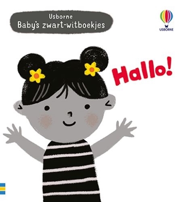 Afbeeldingen van Usborne Baby's zwart-witboekjes Hallo!