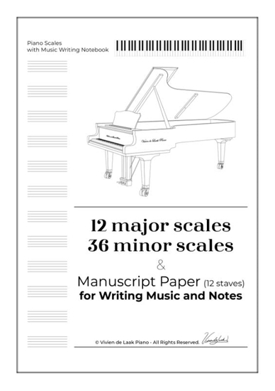 Afbeelding van Notebook designed by Vivien de Laak Piano Scales with Music Writing Notebook