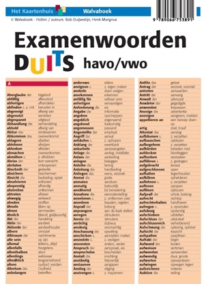Afbeeldingen van Taalkaarten Walvaboek Examenwoorden Duits havo/vwo